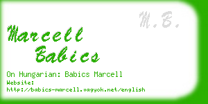 marcell babics business card